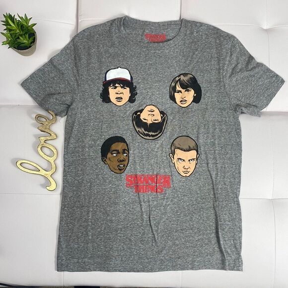Stranger Things Graphic T Shirt Gray Medium - Picture 1 of 6